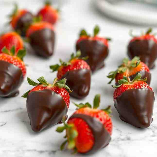 Healthy Dark Chocolate Dipped Strawberries Recipe - Quick